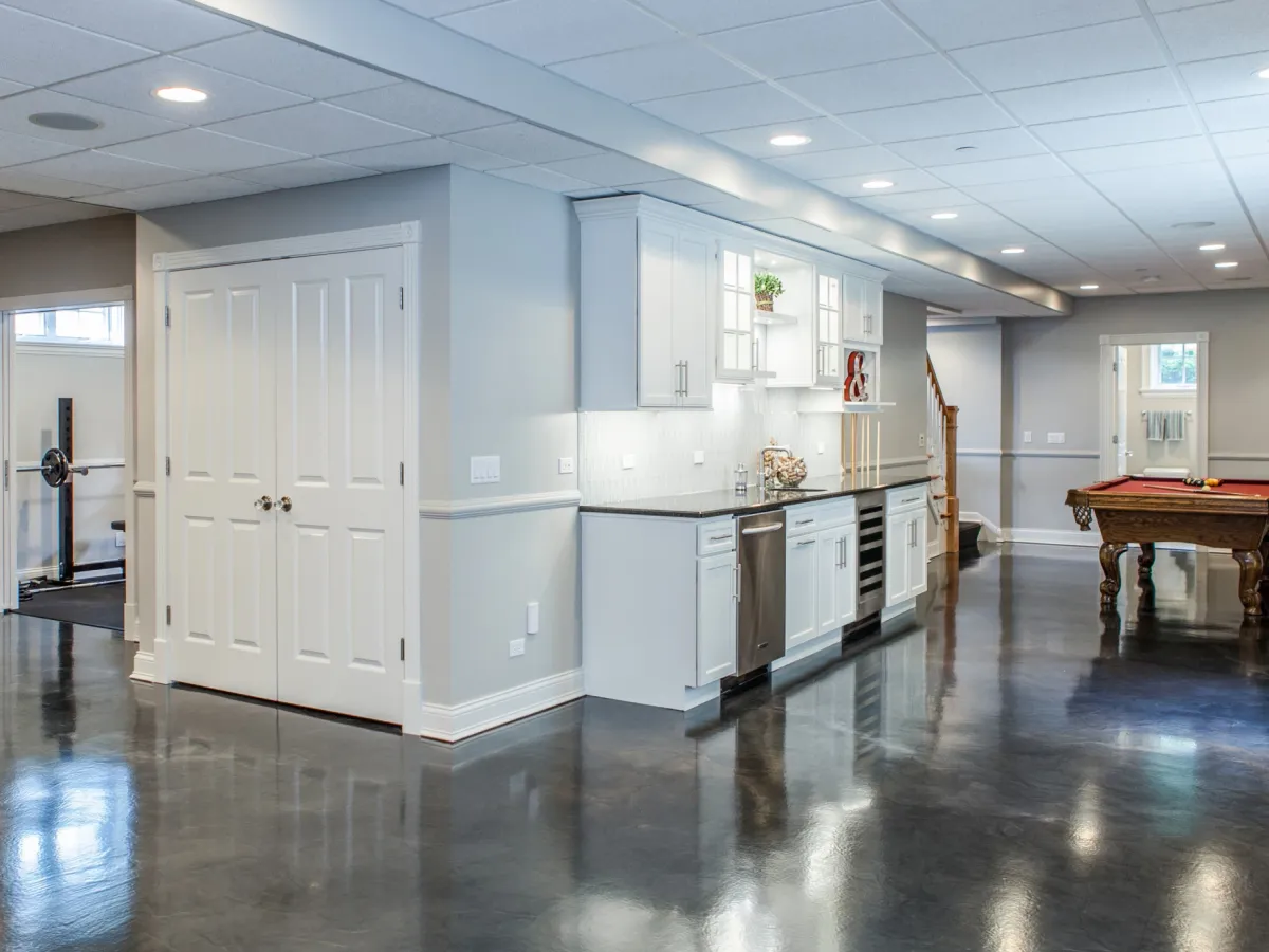 Floor Shield of Kansas City Basement Remodel with Pool Table