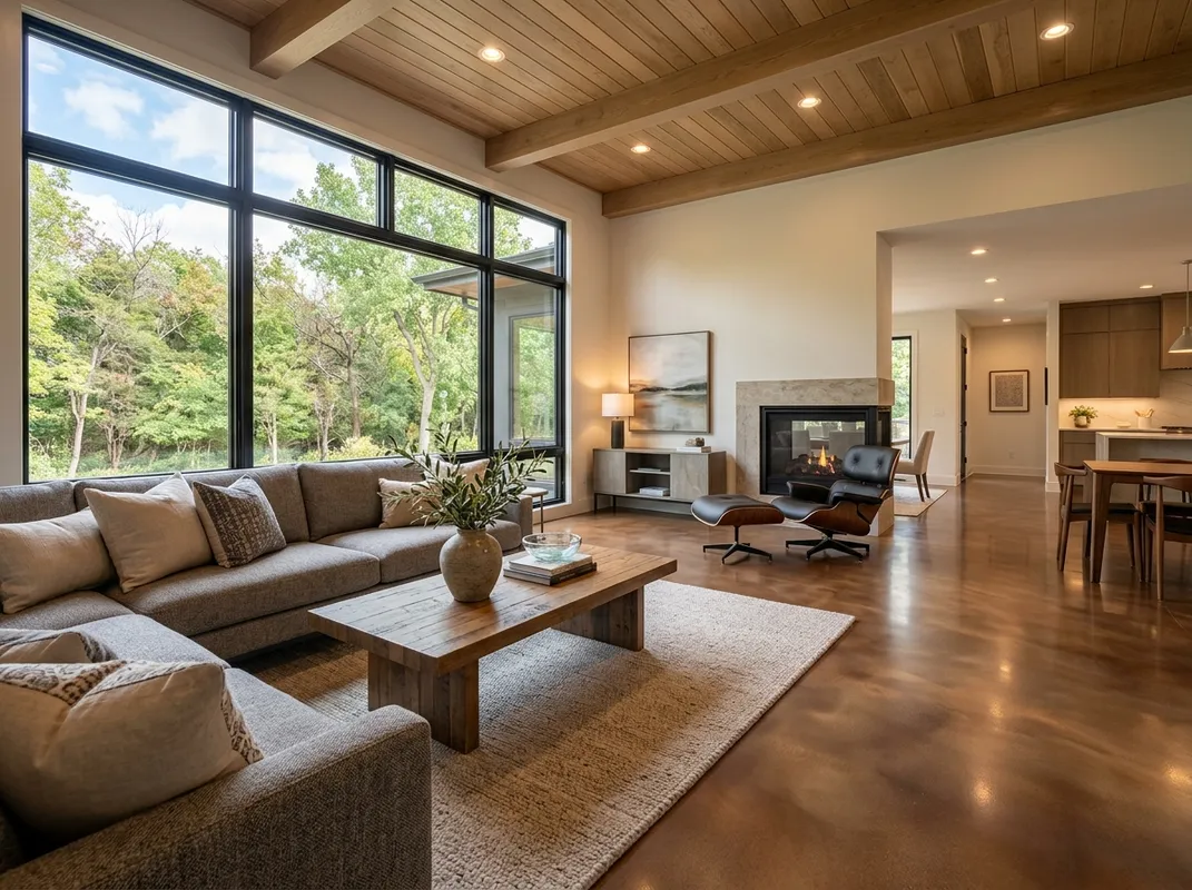 Residential concrete floor coating